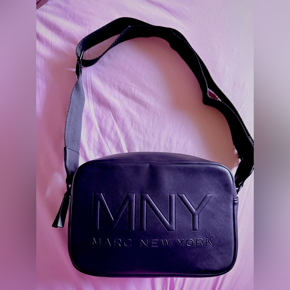 Marc New York Black Crossbody Bag - MNY Embossed